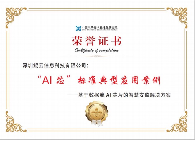 “AI芯”標(biāo)準(zhǔn)典型應(yīng)用案例